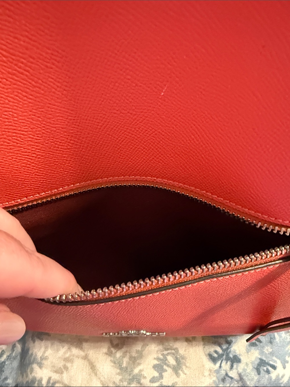 Coach Pebbled Leather Mini Backpack in Coral - Picture 4 of 4